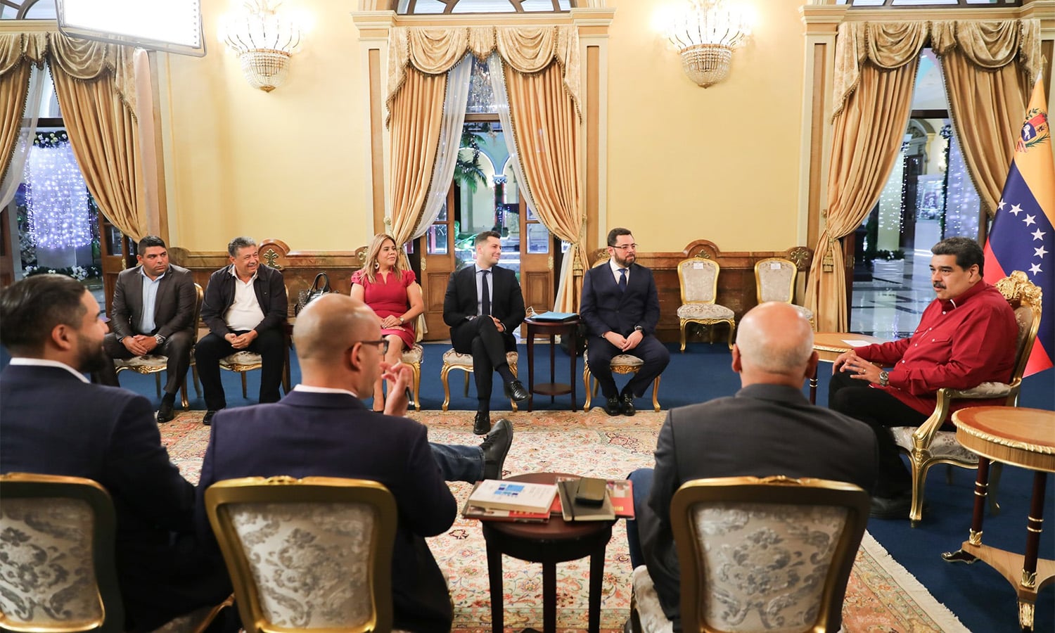 President Maduro in meeting with a delegation from opposition party Pencil Alliance and the Venezuelan government delegation for dialogue, on December 7, 2022, in Miraflores Palace. Photo: Presidential Press.