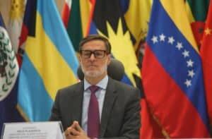 Ambassador Félix Plasencia during a CELAC summit, December 2021. Photo: Twitter/@EmbaVEChina/File photo.