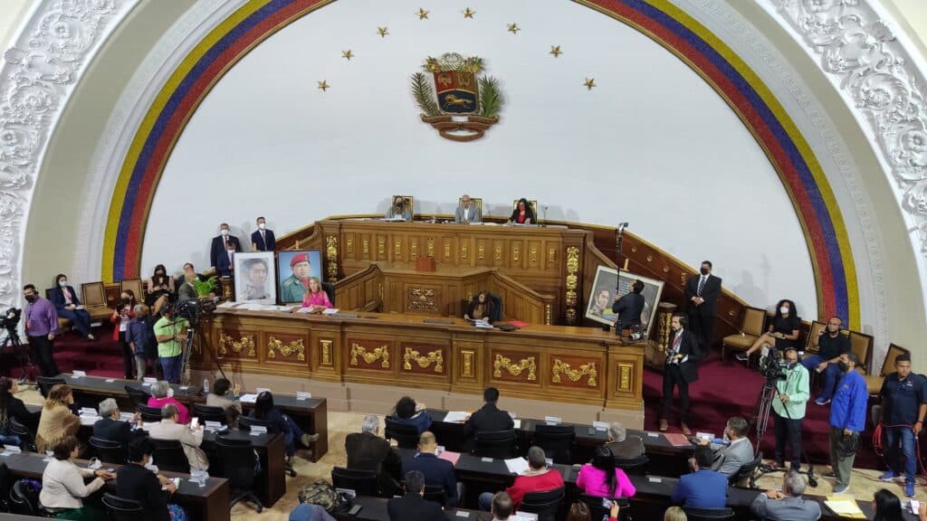 Venezuelan National Assembly floor during the voting of the Communal Economic System Reform Law, Caracas, December 1, 2022. Photo: Twitter/@Asamblea_Ven.