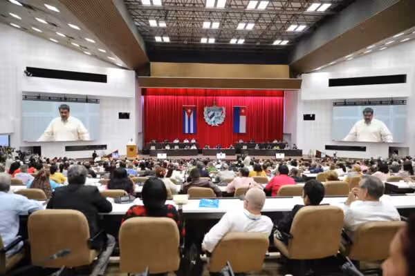 Venezuelan President Nicolás Maduro addressing the ALBA-TCP heads of state and Cuban deputies in the Palace of the Revolution at the opening of the 18th ALBA-TCP Summit. Havana, Cuba, December 14, 2022. Photo: Twitter/@NicolasMaduro.