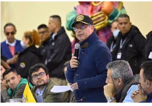 President Gustavo Petro, in Pasto, Colombia. File photo.