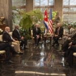 Meeting of Cuban President Miguel Diaz-Canel with US Congress delegation in Havana, Saturday, December 10, 2022. Photo: Twitter/@DiazCanelB.