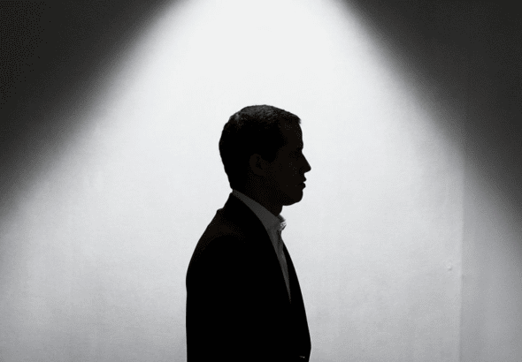 Silhouette of Juan Guaidó. File photo.