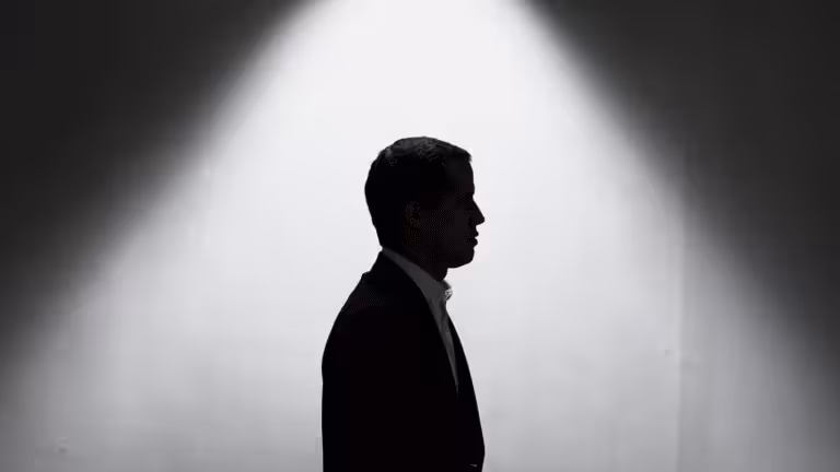 Silhouette of Juan Guaidó. File photo.