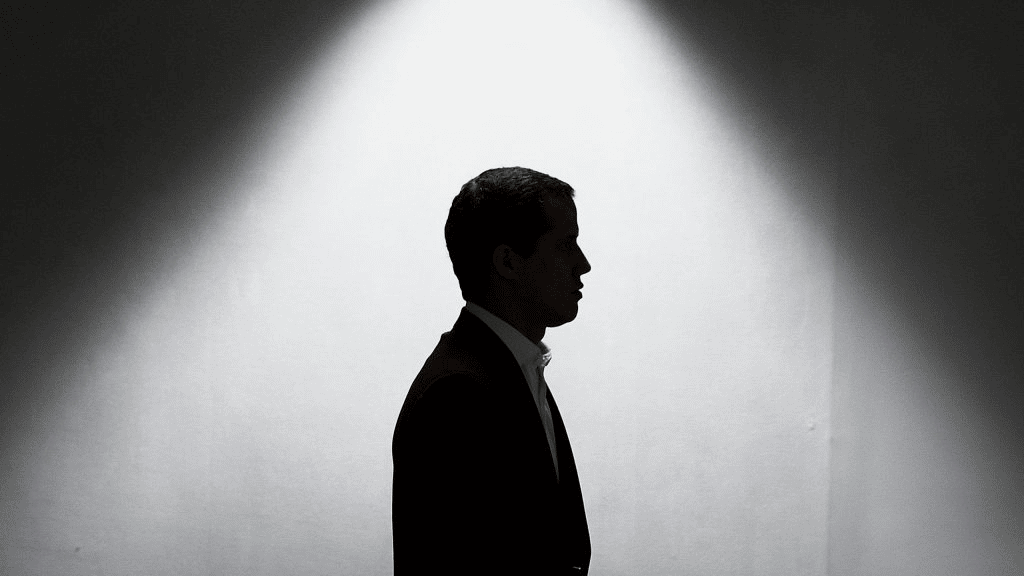 Silhouette of Juan Guaidó. File photo.