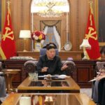 The leader of DPRK, Kim Jong Un leads a consultative meeting with senior officials in Pyongyang on June 8, 2021. Photo: KCNA via KNS/AFP/Getty Image.