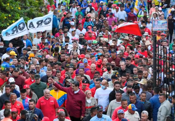 President Maduro marches with thousands of people to commemorate the Day of Love and Loyalty for Commander Hugo Chávez, in Caracas, December 8, 2022. Photo: Presidential Press
