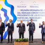 Mercosur foreign ministers and Bolivian Foreign Minister Rogelio Mayta, whose country was a guest, at the 2022 Mercosur summit in Montevideo, Uruguay. Photo: File.