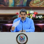 President oNicolás Maduro from the Boyacá Room, Miraflores Palace, Photo: Presidential Press.
