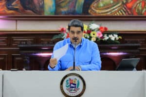 President oNicolás Maduro from the Boyacá Room, Miraflores Palace, Photo: Presidential Press.