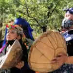 Mapuche protest in Chile, using signs in their language, defending their right to cultural independence and land recovery. Photo: Pressenza International News Agency, https://www.pressenza.com