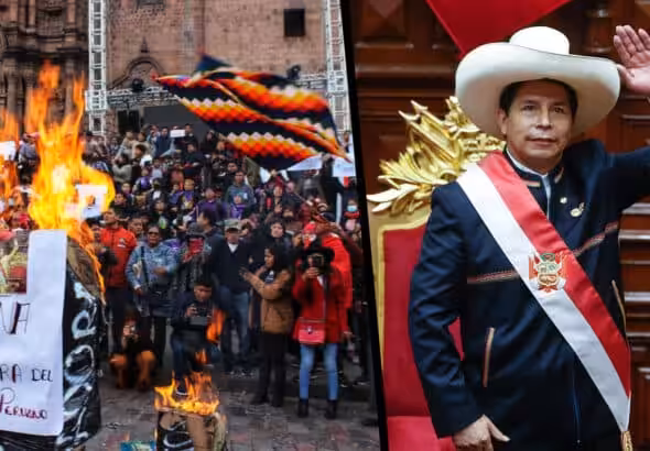 Uprisings in support of the legitimate President, Pedro Castillo. Castillo on the right. Photo: Multipolarista. 