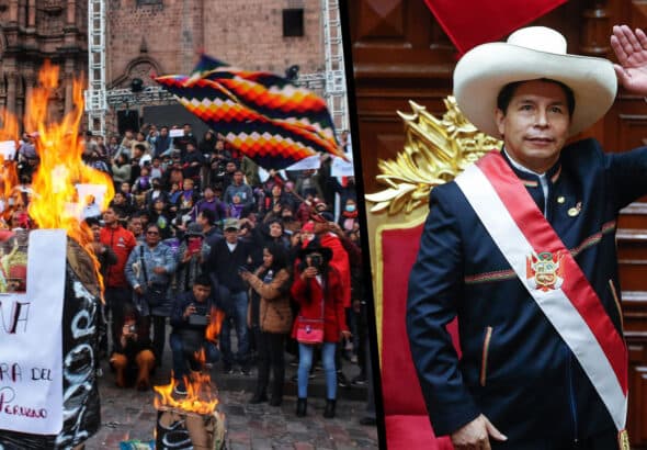 Uprisings in support of the legitimate President, Pedro Castillo. Castillo on the right. Photo: Multipolarista. 
