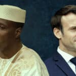Abdoulaye Maïga (left) and Emmanuel Macron (right). Photo: Peoples Dispatch. 