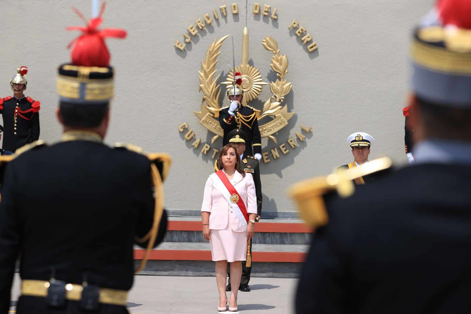 The swearing in of Dina Boluarte. Photo: Presidencia Perú.