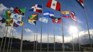 Flags of some of the CELAC countries. Photo: Twitter/ @Elpoliticonews.