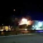 Eyewitness footage shows what is said to be the moment of an explosion at a military facility in Isfahan. Photo: screenshot/WANA/Reuters.