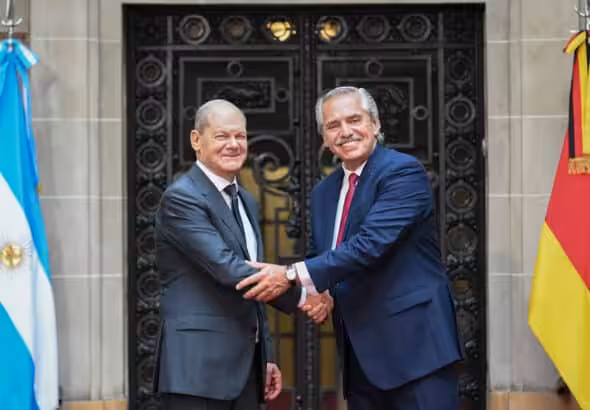 Argentinian President Alberto Fernández with German Chancellor Olaf Scholz. Photo: Presidencia Argentina.