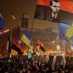 Torchlight procession commemorating the 106th anniversary of birth of Ukrainian Nazi leader Stepan Bandera, Kiev, January 1, 2015. Photo: All-Ukrainian Union "Freedom"/File photo.