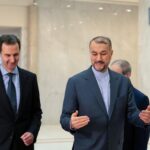 Syrian President Bashar Al-Assad and Iranian Foreign Minister Hussein Amir Abdollahian, in Damascus, Syria, on January 14, 2023. Photo: SANA.
