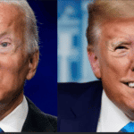 Cartoonised pictures of Joe Biden (left) and Donald Trump (right). Photo: Reddit.