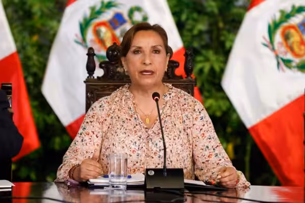 De facto president of Peru, Dina Boluarte. Photo: Prensa Latina.