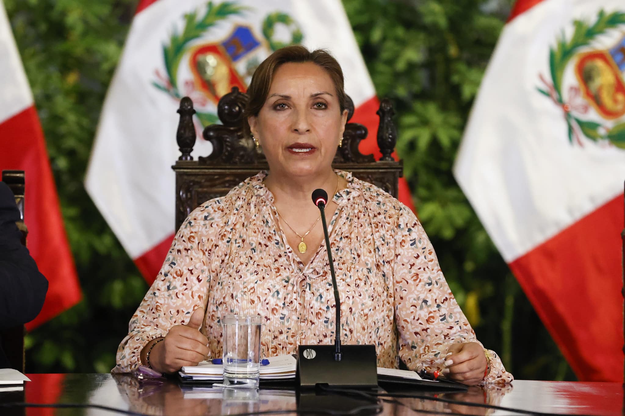 De facto president of Peru, Dina Boluarte. Photo: Prensa Latina.