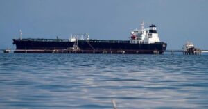 Oil tanker Kerala, chartered by Chevron, docked for oil loading at PDVSA's Bajo Grande oil terminal in Lake Maracaibo, Venezuela, on January 5, 2023. Photo: Reuters/Isaac Urrutia.