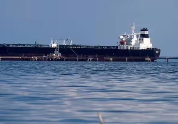 Oil tanker Kerala, chartered by Chevron, docked for oil loading at PDVSA's Bajo Grande oil terminal in Lake Maracaibo, Venezuela, on January 5, 2023. Photo: Reuters/Isaac Urrutia.