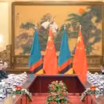 Chinese President Xi Jinping (Left) meets with Zambian President Edgar Chagwa Lungu (Right) at the Great Hall of the People in Beijing on March 30, 2015. Photo: Feng Li/AFP.