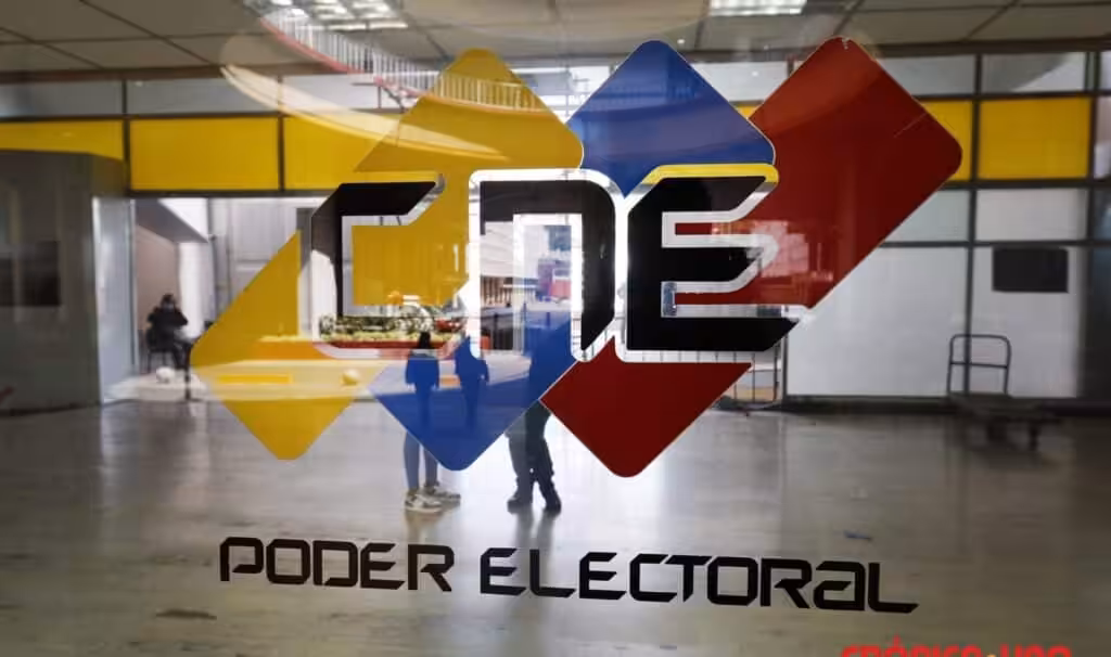 Entrance to the headquarters of the CNE in Caracas. Photo: Cronica Uno/File photo.