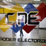 Entrance to the headquarters of the CNE in Caracas. Photo: Cronica Uno/File photo.
