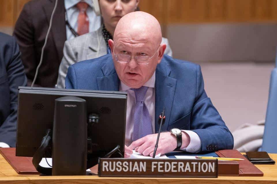 Vassily Nebenzia, the Russian Federation’s Ambassador to the UN, thanked Ives for his “interesting and unbiased view,” adding that it was “very useful” to have “different perspectives.” Photo: UN/Eskinder Debebe.