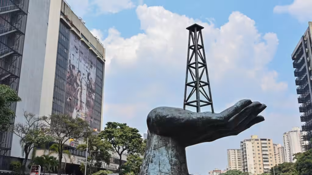 A view of the PDVSA headquarters in Caracas, Venezuela. Photo: Federico Parra/AFP.