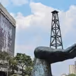 A view of the PDVSA headquarters in Caracas, Venezuela. Photo: Federico Parra/AFP.