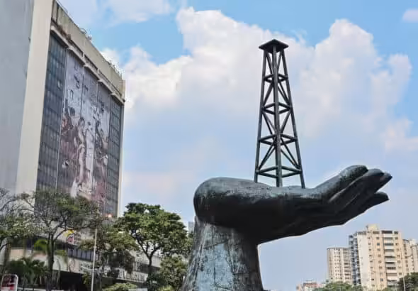 A view of the PDVSA headquarters in Caracas, Venezuela. Photo: Federico Parra/AFP.