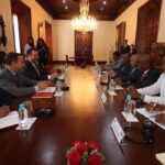 Meeting between Venezuelan Foreign Minister Yvan Gil and heads of diplomatic missions of Caribbean countries in Venezuela, at Casa Amarilla, Caracas, on January 20, 2023. Photo: Twitter/@yvangil.