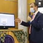 Román Maniglia, president of the Bank of Venezuela and deputy minister of Digital Economy, Banking, Insurance, and Securities, at a conference. File photo.