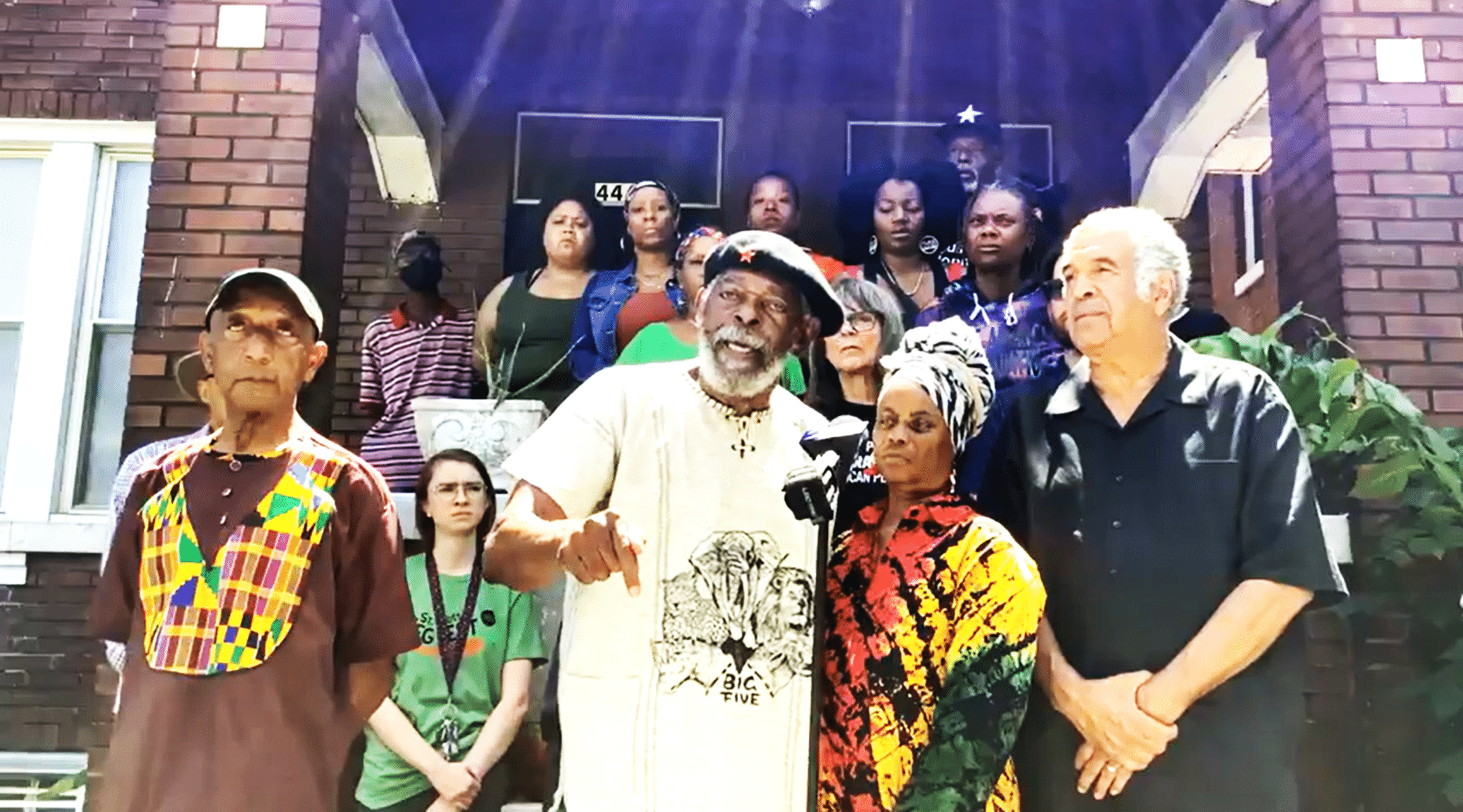 Members and supporters of the African People's Socialist Party stage a demonstration after an FBI raid on the party headquarters and leaders' homes in July 2022. Photo: African People's Socialist Party.