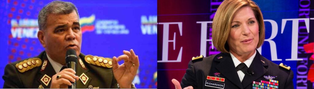 Venezuelan Defense Minister Major General Vladimir Padrino López (left), and the head of US Southern Command, General Laura Richardson (right). Photo composition by Orinoco Tribune.