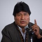 Former Bolivian President Evo Morales speaking during a news conference in Mexico City. Photo: Edgard Garrido.