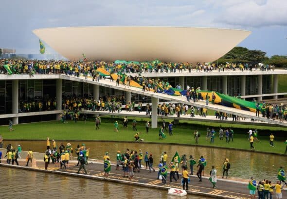 Supporters of Brazilian former President Jair Bolsonaro invading the National Congress in Brasilia. Photo: Sergio Lima/AFP via Getty Images/File photo.