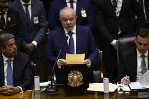Lula during his speech in Parliament. Photo: BrasiliaAFP.