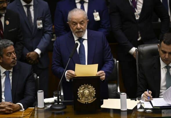 Lula during his speech in Parliament. Photo: BrasiliaAFP.