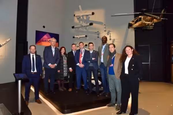 Spanish deputies at an arms factory in Israel. Photo: El Salto.