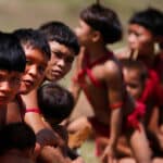 Young members of the indigenous Yanomami tribe in the state of Roraima, Brazil. Photo: Reuters/Adriano Machado. 