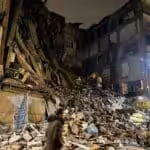Building destroyed by the earthquake in Türkiye. Photo: Anadolu.
