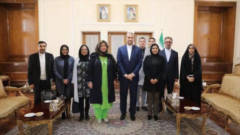 Iran's foreign minister Hosein Amir Abdolahian meets with delegates from Mauritania in Nouakchott. File photo.