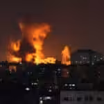 Most recent airstrikes on the Gaza Strip. Photo: WAFA