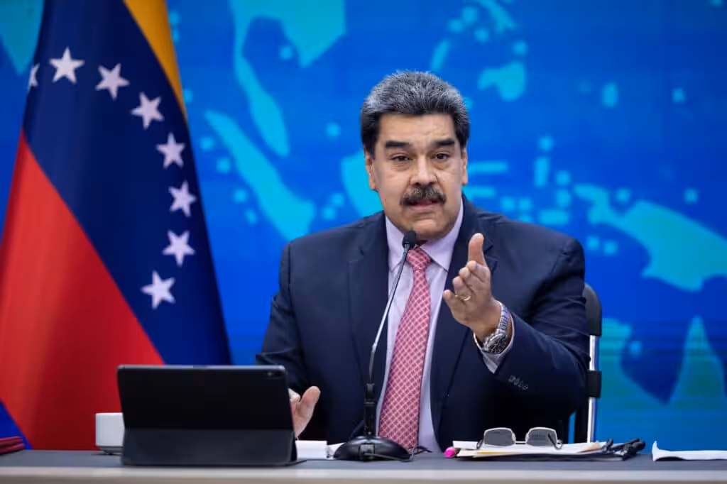 President Nicolás Maduro speaking at a press conference in late 2022. File photo.